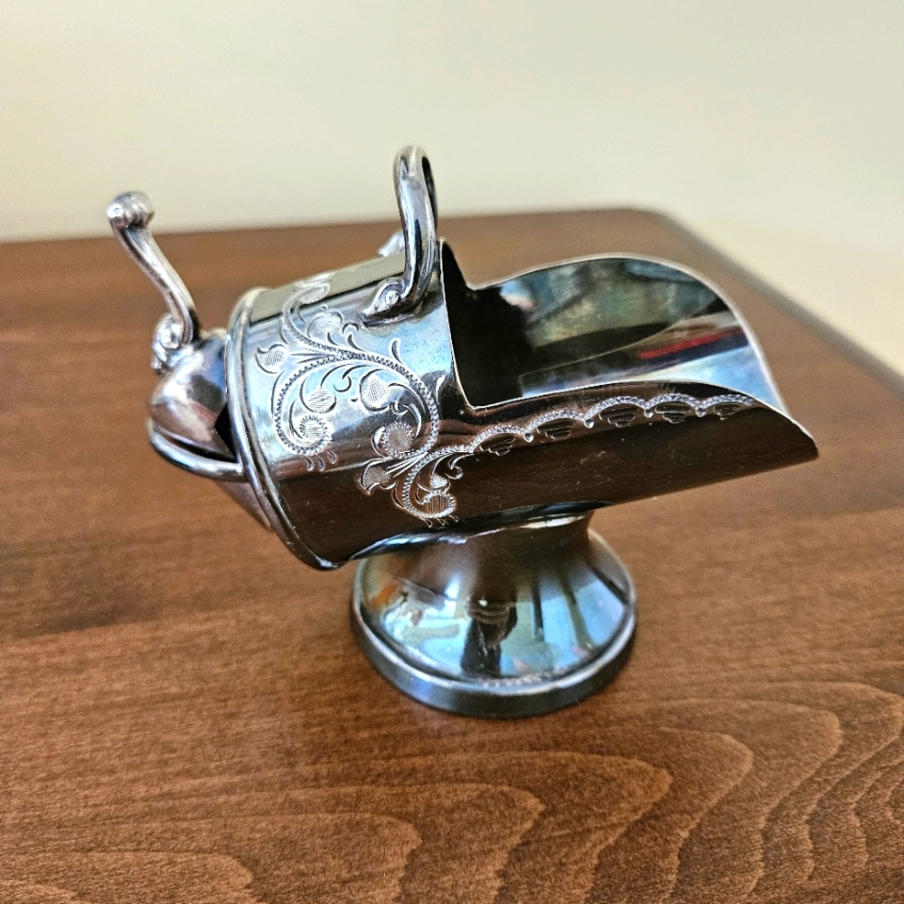 Silver-plated Sugar Scuttle With Scoop